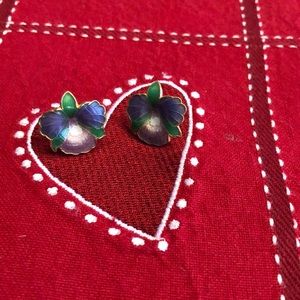 Enameled Earrings